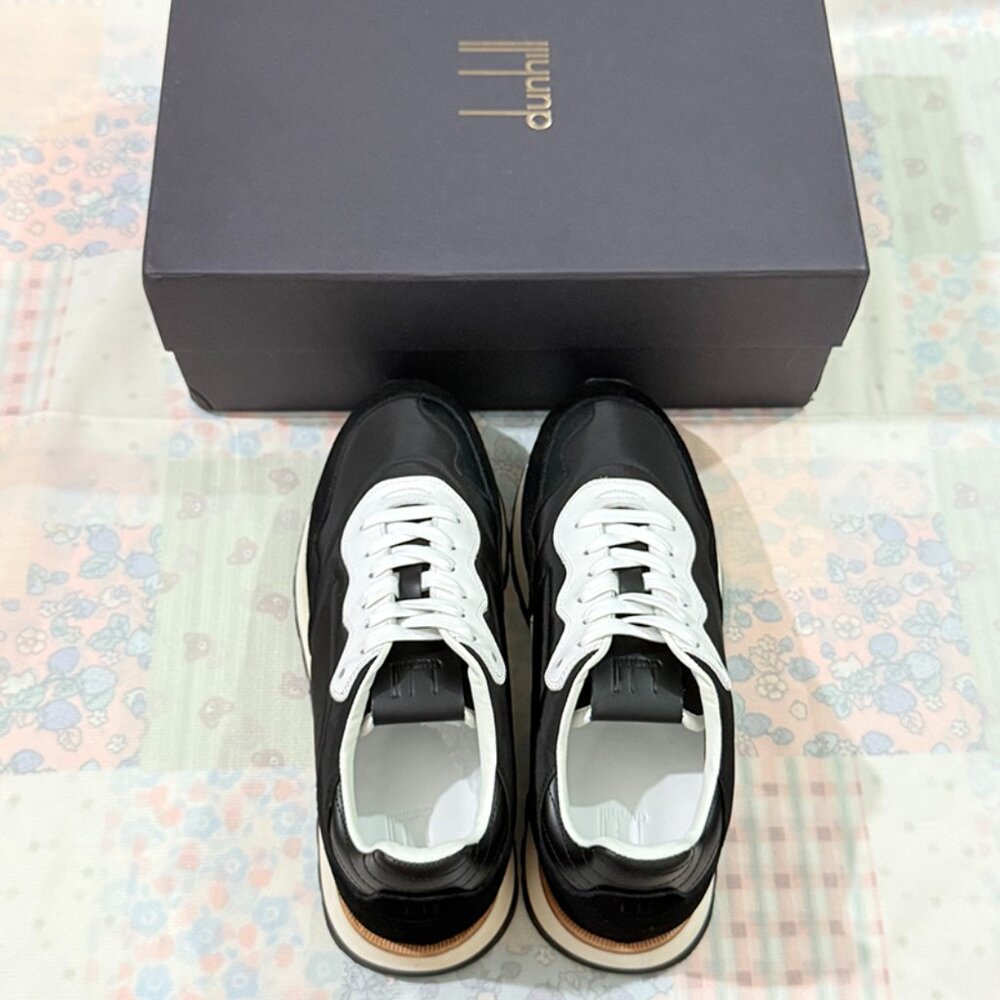 Dunhill Black Wavy Suede Sneakers